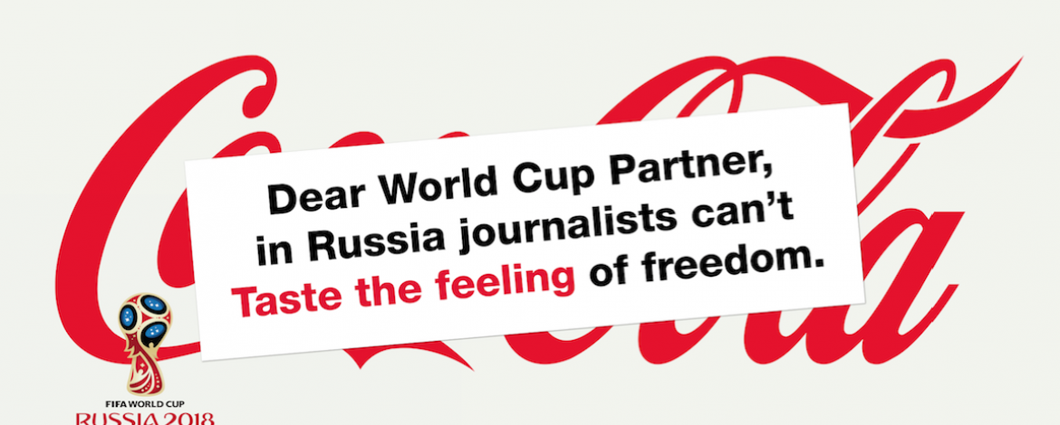 Le message de RSF aux sponsors de Russie 2018 : “Ne laissez pas les exactions contre les journalistes ternir votre marque”