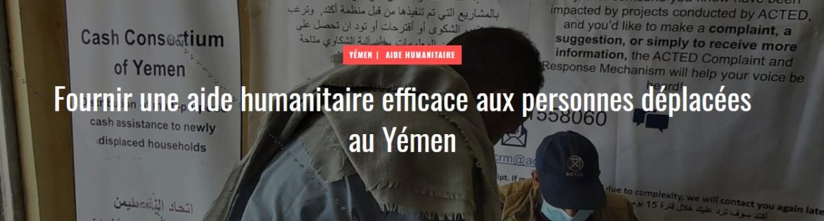 Fournir une aide humanitaire efficace aux personnes déplacées au Yémen